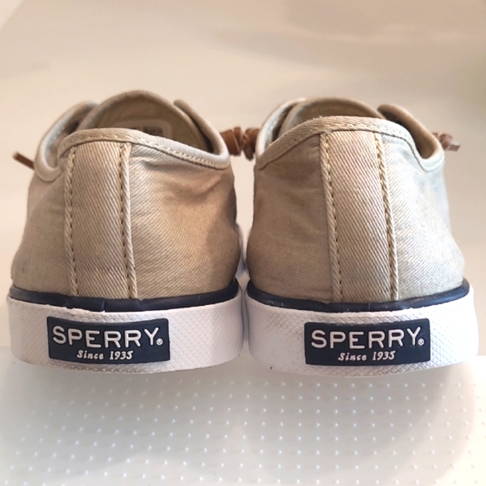 Sperry Top-Sider Crest Vibe Canvas Sneaker Barrel Ties Memory Foam Boat Shoe - Picture 9 of 17